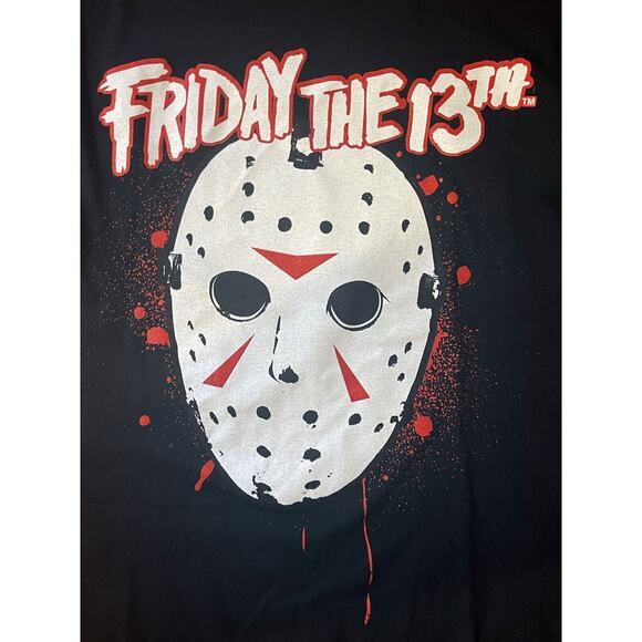 Jason Voorhees Friday the 13th Horror Graphic T-Shirt Black Men's Medium - Picture 2 of 3